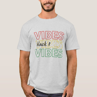ブラックバイブスのインスピレーショングラフィックデザイン Tシャツ