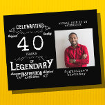 ブラックバジェット40th誕生日招待状 チラシ<br><div class="desc">40歳の誕生日のバッシュを計画するのか？ブラックバジェット40thバースデーフレンドリー招待状フライヤーで簡単と予算を作る。Zazzle上の使用する簡単テンプレートで独自の招待を作成し、あなたの次のイベントに特別なtouchをもたらす。様々な色の来招待チラーで、あなたの特別な日のための完璧な外観を作成することができる。最も思い出に残る40歳の誕生日の準備を！低予算招待状チラシ。 ***ご注意この予算オプションはチラシ（封筒は含まない）なので低価格 – SATINオプションはより厚い選択である。</div>