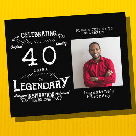 ブラックバジェット40th誕生日招待状 チラシ