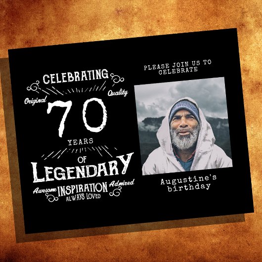 ブラックバジェット70th誕生日招待状 チラシ