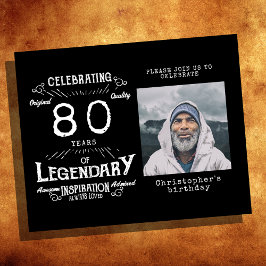 ブラックバジェット80th誕生日招待状 チラシ