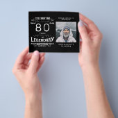 ブラックバジェット80th誕生日招待状 チラシ (手)