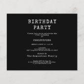 ブラックバジェット80th誕生日招待状 チラシ (裏面)