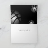 ブラックバスケットボールスポーツハッピーバースデー子供 カード (内部)