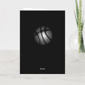 ブラックバスケットボールスポーツボーイズハッピーバースデー カード (裏面)