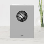 ブラックバスケットボールスポーツボーイズハッピーバースデーC カード (裏面)