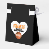 ブラックバスケットボールベビーシャワートリート フェイバーボックス (裏面サイド)