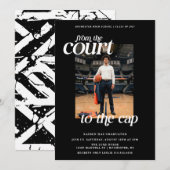 ブラックバスケットボール卒業コートto the Cap 招待状 (正面/裏面)