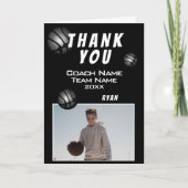 ブラックバスケッモダントボールフォトコーチ サンキューカード (正面)