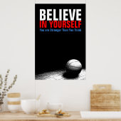 ブラックバスケ信じットとホワイトバスケットボール ポスター (キッチン)