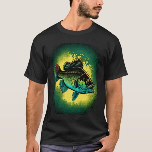 ブラックバス釣り大会 ブラックバス 釣り人 1 Tシャツ (正面)