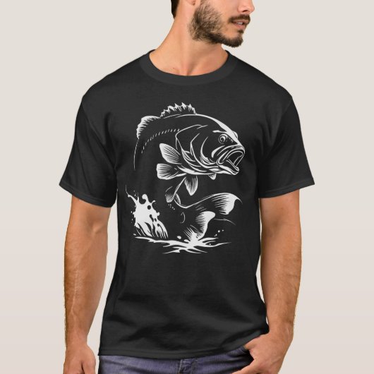 ブラックバス釣り Tシャツ (正面)