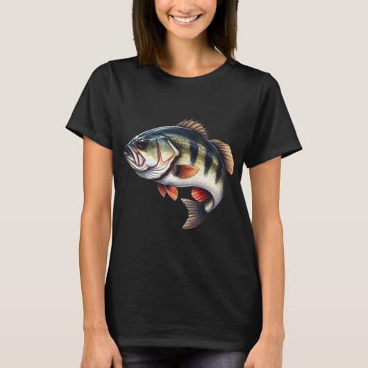 ブラックバス釣り Tシャツ (正面)