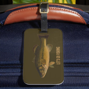 ブラックバス フィッシング Let's Go Fishing ラゲッジタグ