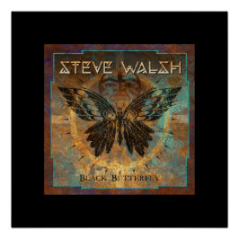 ブラックバタフライアートポスター ポスター