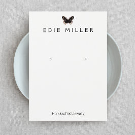 ブラックバタフライイヤリングディスプレイカード