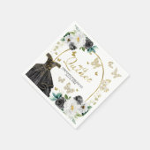 ブラックバタフライキンセアニェラナプキンス スタンダードカクテルナプキン (角)