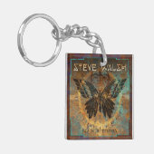 ブラックバタフライキーチェーン キーホルダー (正面左)