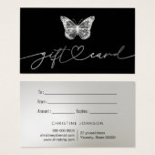 ブラックバタフライギフトカード (正面&裏面)