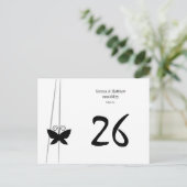 ブラックバタフライテーブル番号 ポストカード (スタンド正面)