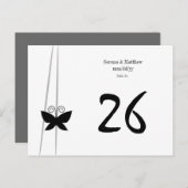 ブラックバタフライテーブル番号 ポストカード (正面/裏面)