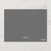 ブラックバタフライテーブル番号 ポストカード (裏面)