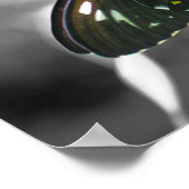 ブラックバタフライパーシャルカラー自然 ポスター (角)