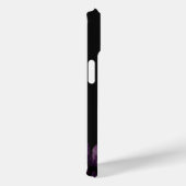 ブラックバタフライパープルフローラ花 Case-Mate iPhoneケース (裏面 / 右)