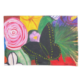 ブラックバタフライピローケース 枕カバー