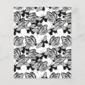 ブラックバタフライホワイトスクラップブック紙 (正面)