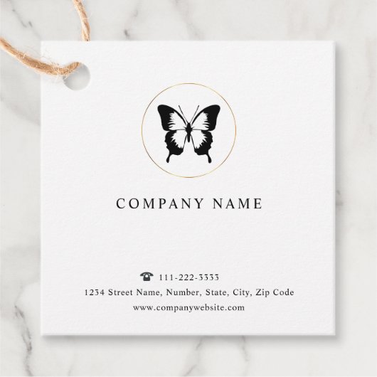 ブラックバタフライロゴ フェイバータグ (正面)