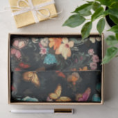 ブラックバタフライヴィンテージデクページティッシュペーパー 薄葉紙 (ギフト)