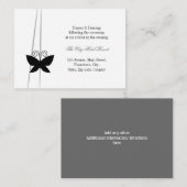 ブラックバタフライ披露宴エンクロージャ エンクロージャーカード (正面/裏面)