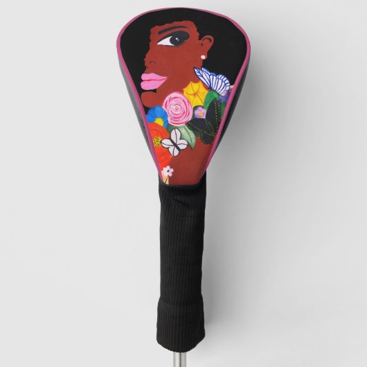 ブラックバタフライ ゴルフヘッドカバー (正面)