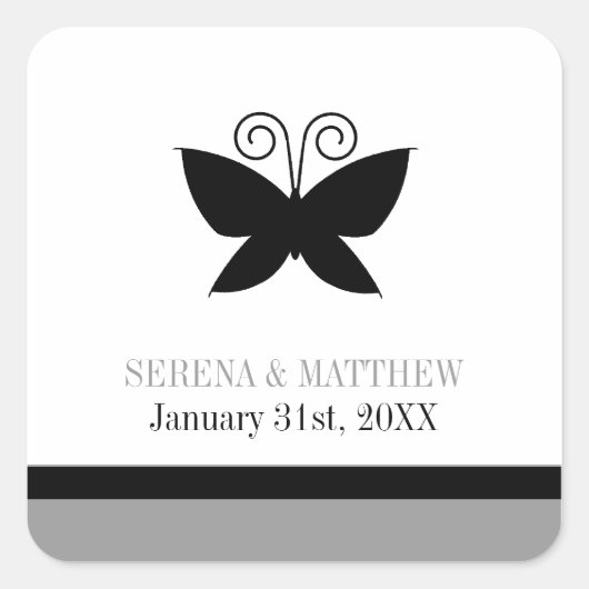 ブラックバタフライ スクエアシール (正面)