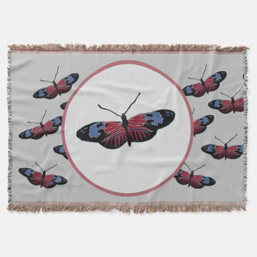 ブラックバタフライ スローブランケット (正面)
