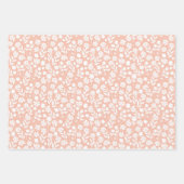 ブラックバタフライ パステルフラワー ラッピングペーパーシート (正面3)