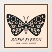 ブラックバタフライ & ブラッシュピンク ビューティーサロン事業 ウィンドウサイン (シート)