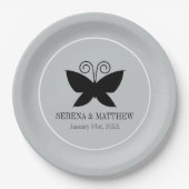 ブラックバタフライ ペーパープレート (正面)