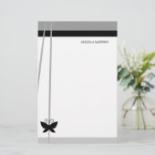 ブラックバタフライ 便箋 (スタンド正面)
