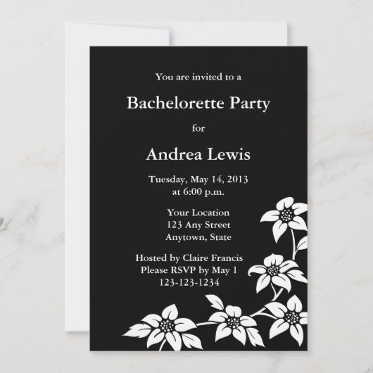 ブラックバチェロレッテ招待状/発表 招待状 (正面)