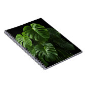 ブラックバックグラウンドモンステラデリシ葉オーサ ノートブック (右側)