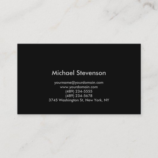 ブラックバックグラウンド標準コンサルタントの名刺 名刺 (正面)