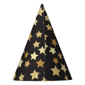 ブラックバックグランドパターンYan-01.pn パーティーハット (裏面)