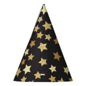 ブラックバックグランドパターンYan-01.pn パーティーハット (左)