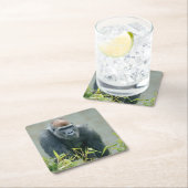 ブラックバックゴリラロープ スクエアペーパーコースター (インサイチュ)