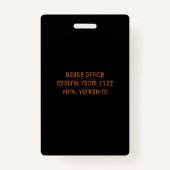 ブラックバックステージミュージックフェスティバルアクセスパスVIP バッジ (裏面)