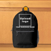 ブラックバックパックのビジネス名とロゴ プリントバックパック