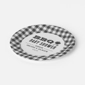 ブラックバックヤードBBQベビーシャワー ペーパープレート (アングル)
