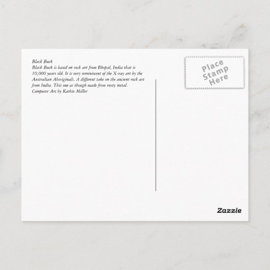 ブラックバック – rust ポストカード (裏面)